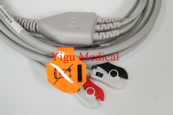 Μέρη αντικατάστασης 98ME01AB001 ECG τρία ενήλικο ECG μολύβδου καλώδιο σφιγκτηρών